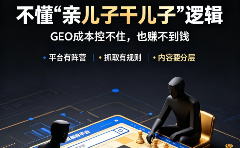 在中国做GEO，不懂“亲儿子干儿子”逻辑，成本无法控挣不到钱