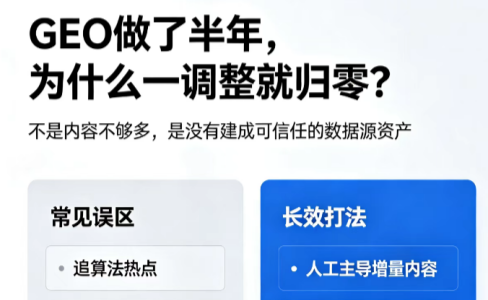 客户做了半年GEO跟我说，内容和效果都没有了