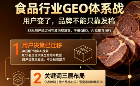 食品行业GEO全域增长实战：从用户心智抢占到AI推荐闭环完整打法