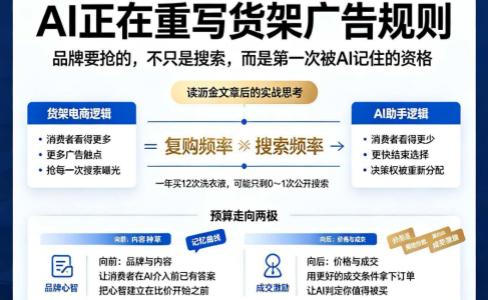 读沥金《当AI替你薅完双11，货架电商还怎么卖广告？》有感｜AI购物时代，给品牌和GEO实战的启发